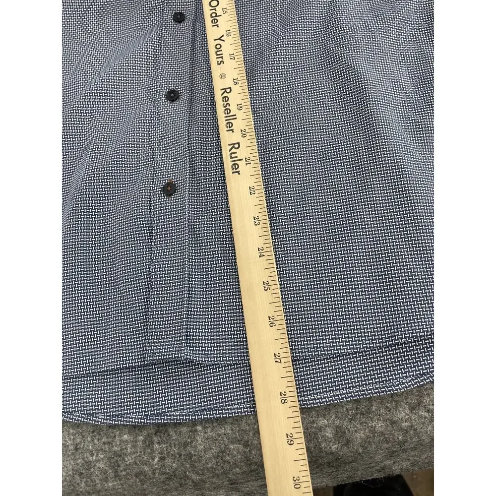 Ted Baker Shirt Mens Medium 3 Blue Button Up Long Sleeve Dress Shirt N142